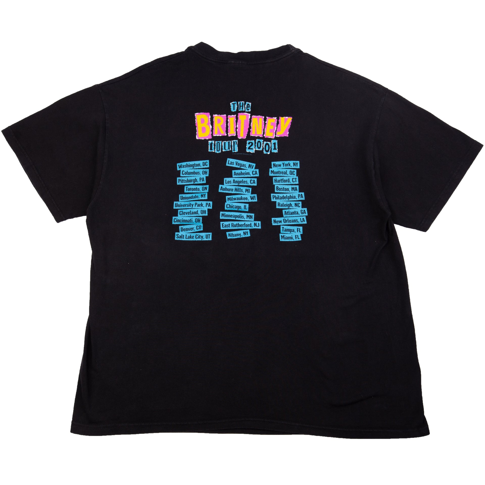 Vintage Black Britney Spears Tour Tee (2001)