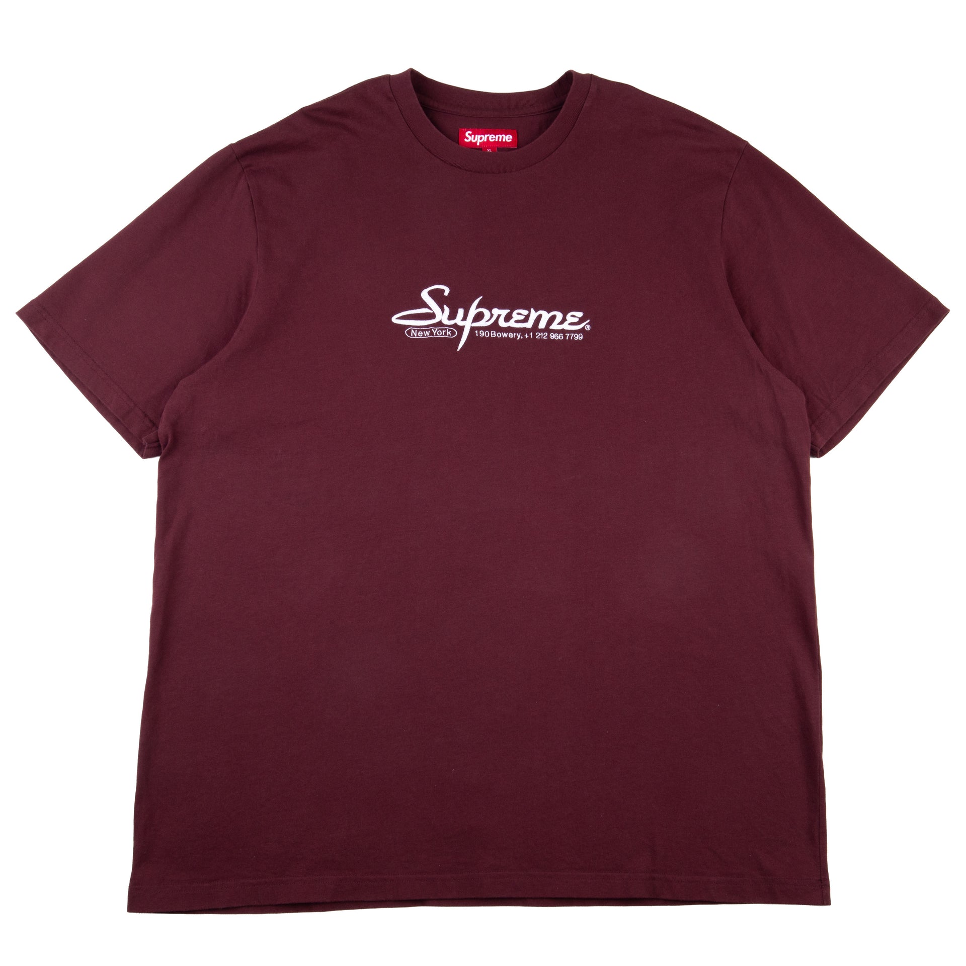 Supreme Brown Contact Chainstitch Tee PRE-OWNED