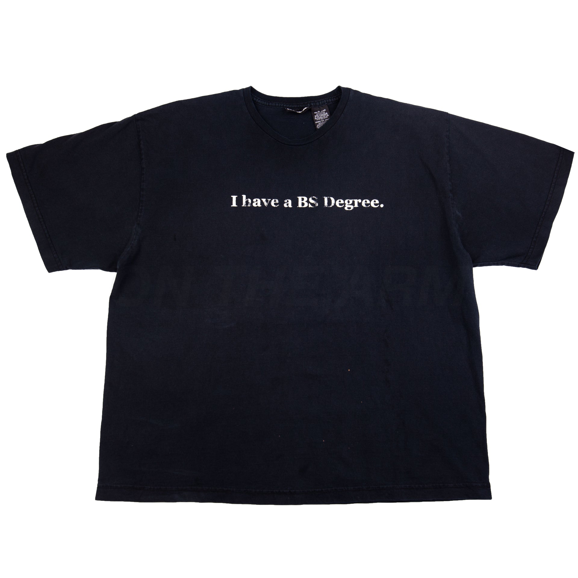 Vintage Black BS Degree Tee (2000's)