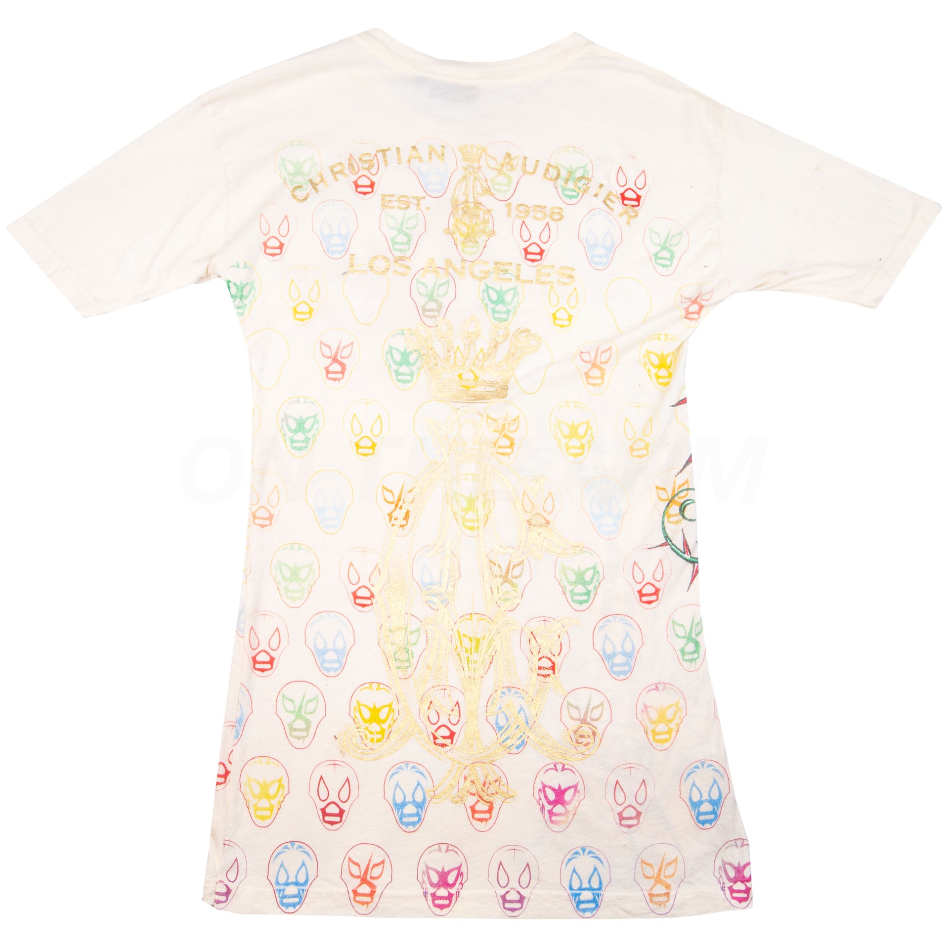 Vintage White Christian Audigier Rose Tee (2000's)