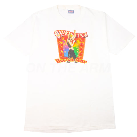 Vintage White Christina Aguilera Live On Tour Tee (2000's)