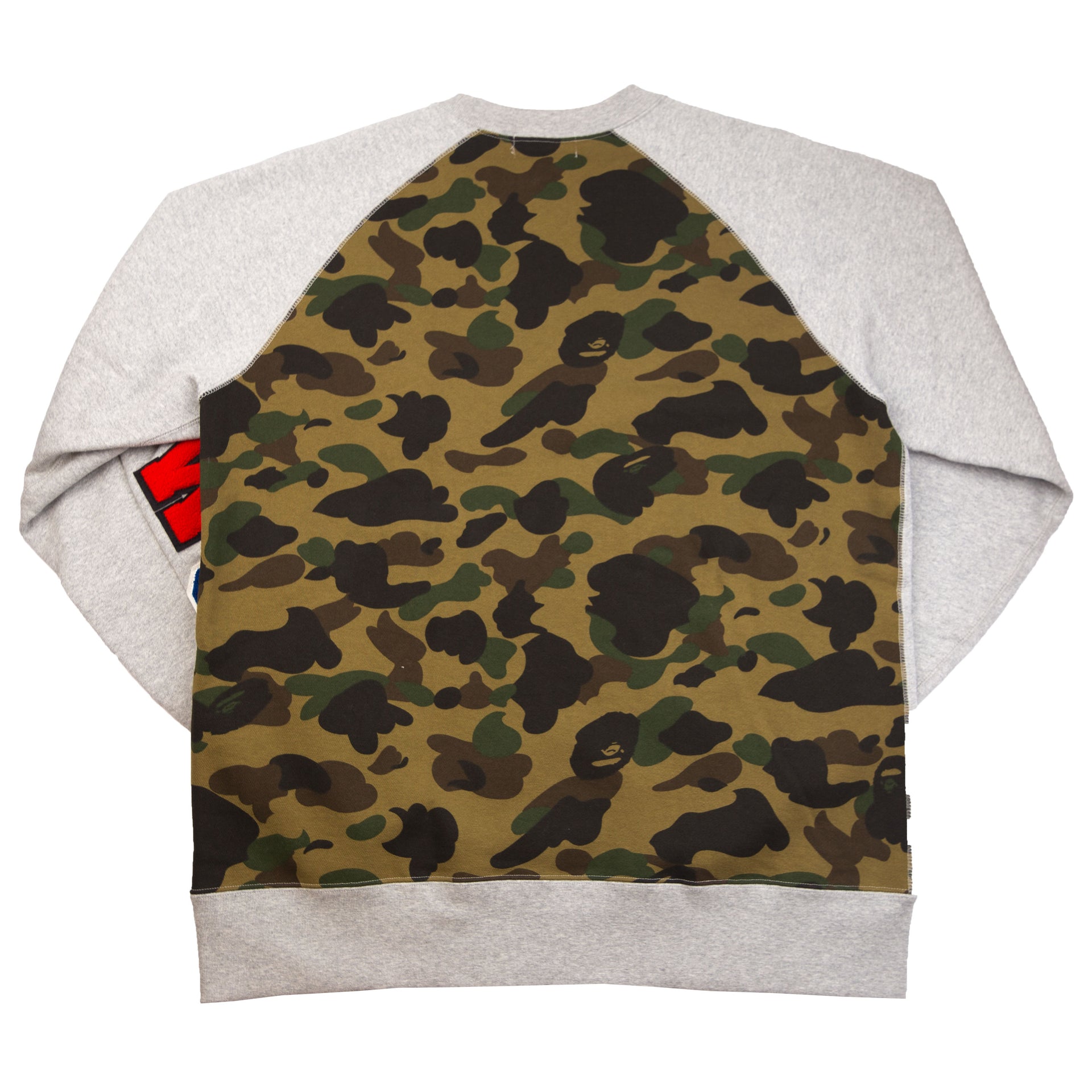 Bape Grey/Camo Shark Crew PRE-OWNED