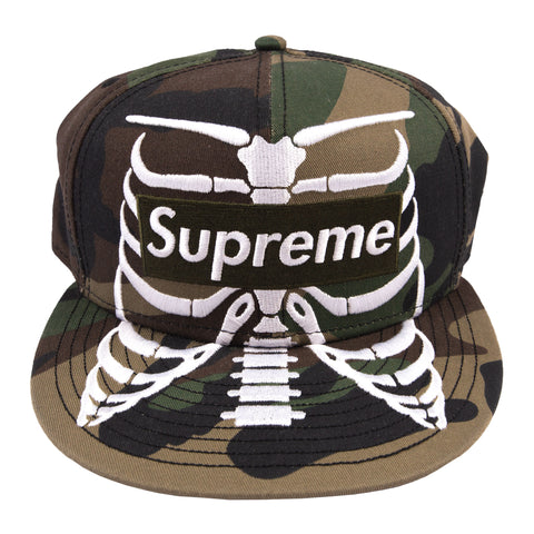 Supreme Camo Bones Box Logo New Era Fitted