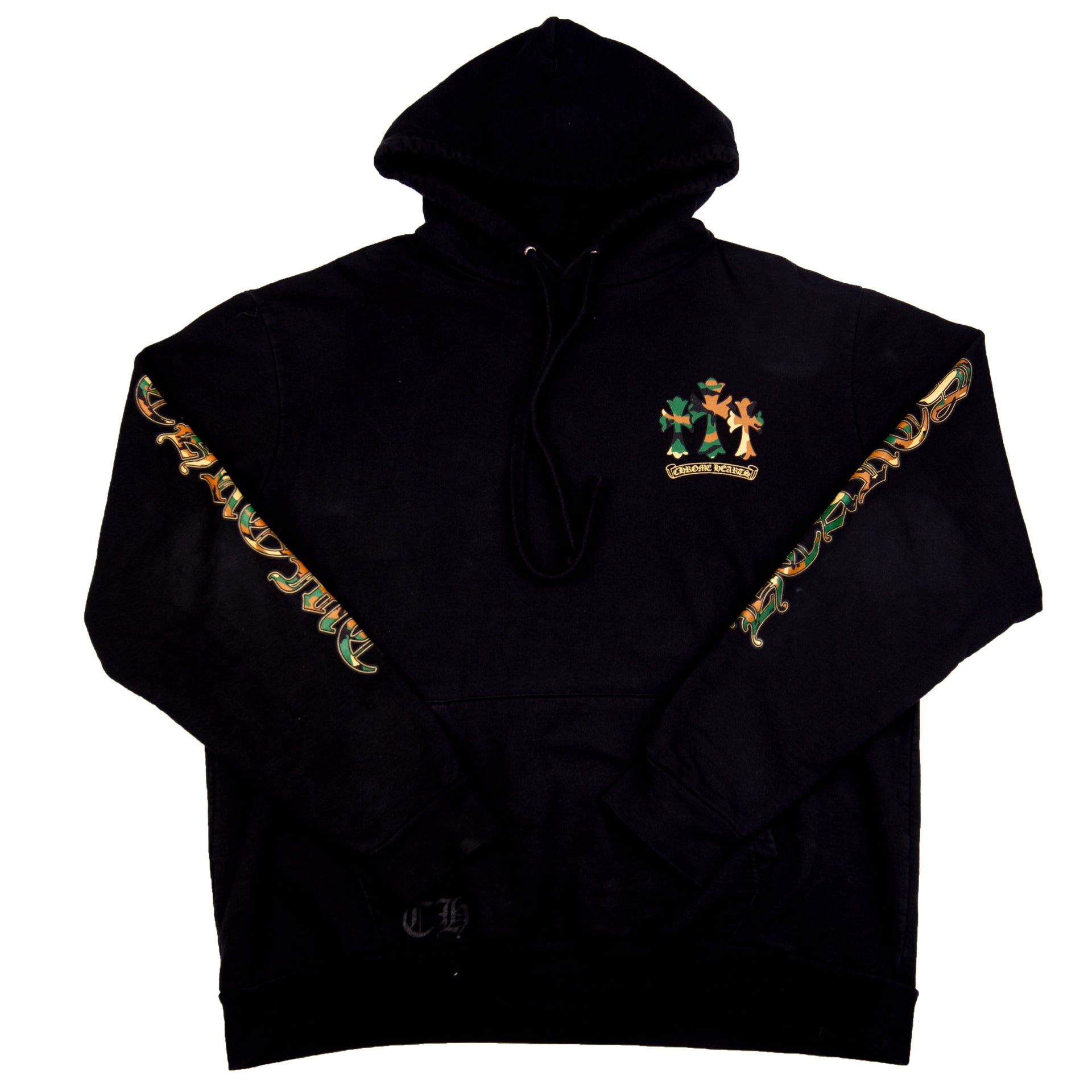 Chrome Hearts Black/Camo Horseshoe Hoodie PRE-OWNED