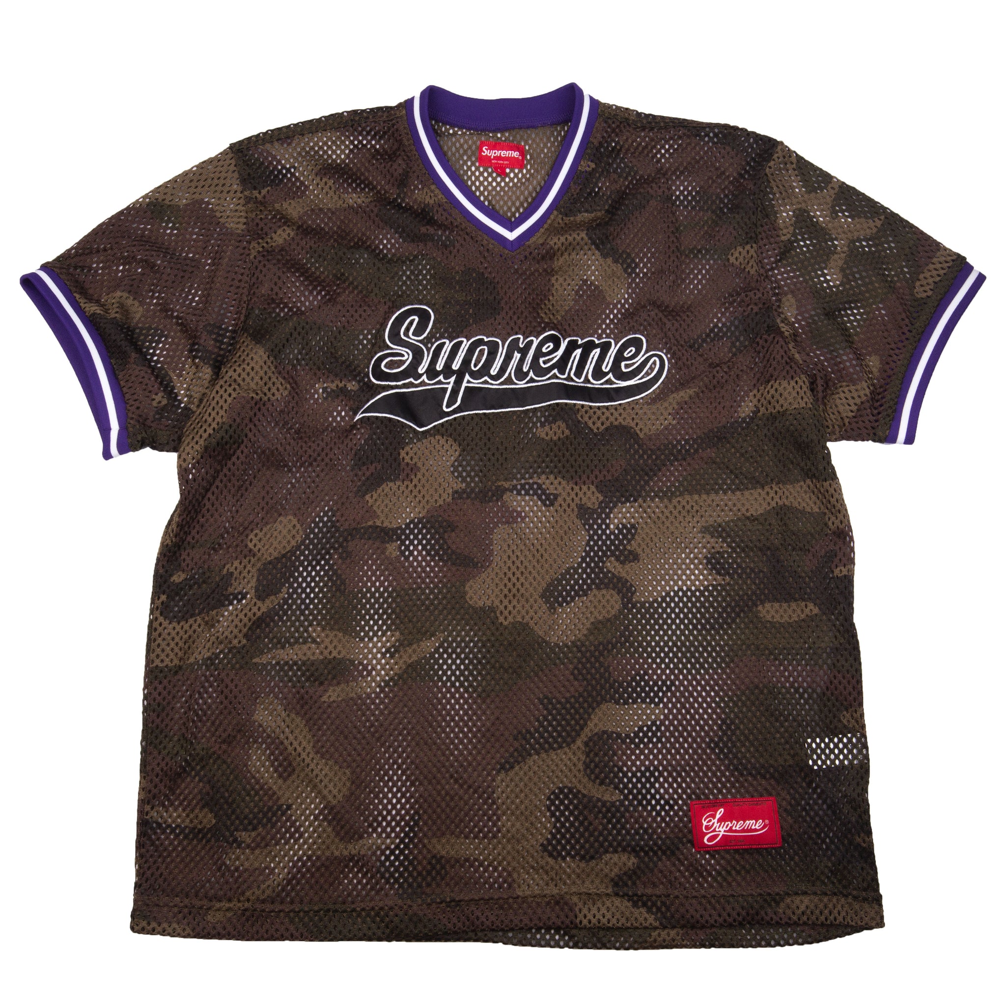 Supreme Camo Mesh Script Jersey PRE-OWNED