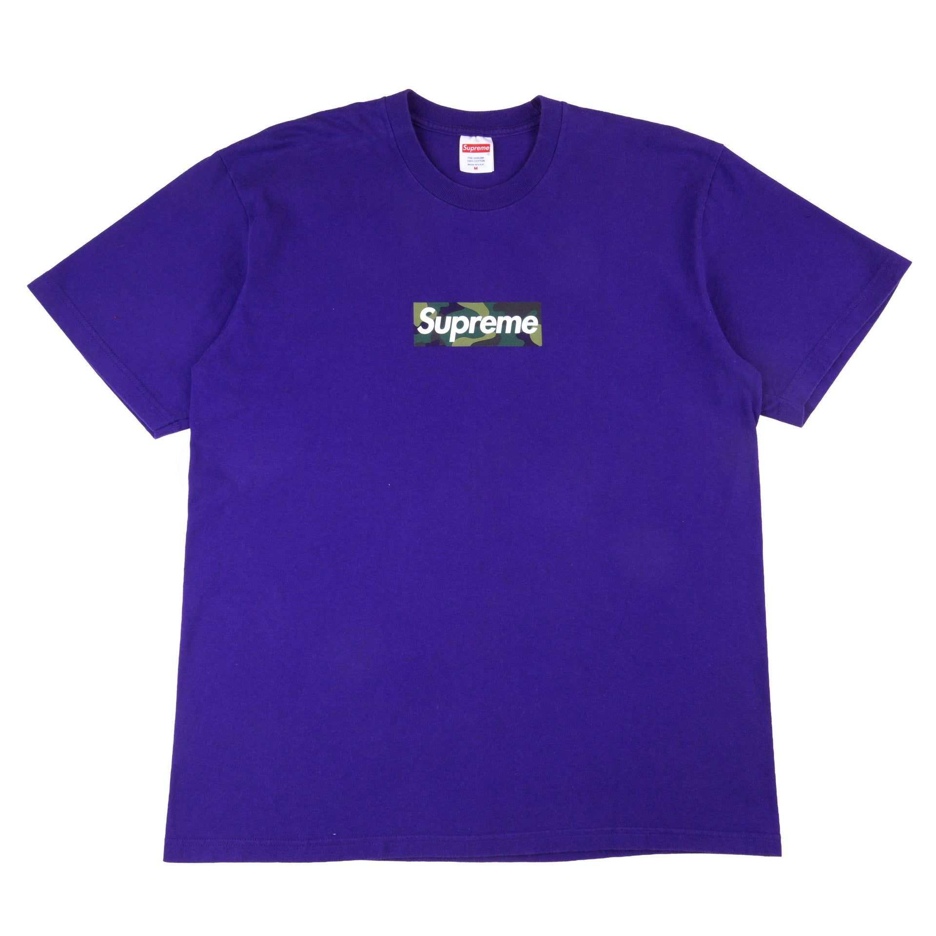 Supreme Purple/Camo Box Logo Tee PRE-OWNED