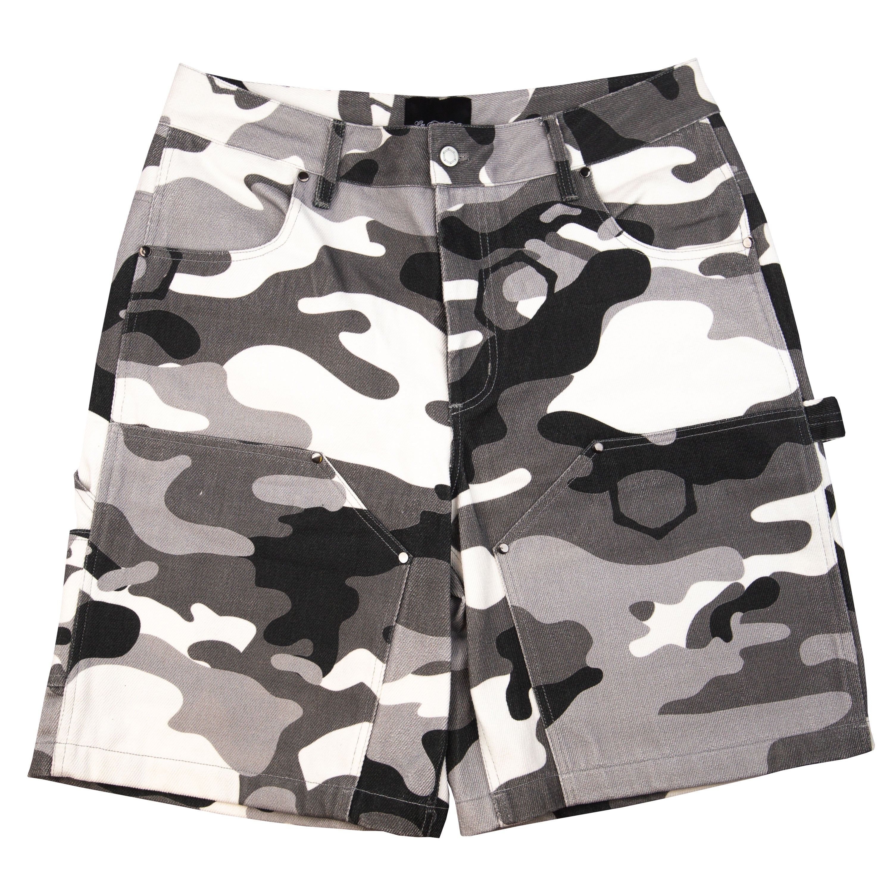 OTA Arctic Camo Black Cat Omen Double Knee Work Shorts