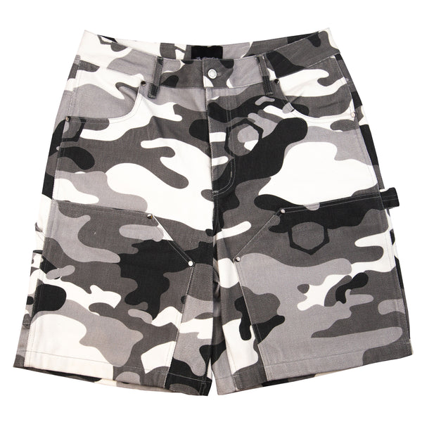 OTA Arctic Camo Black Cat Omen Denim Work Shorts