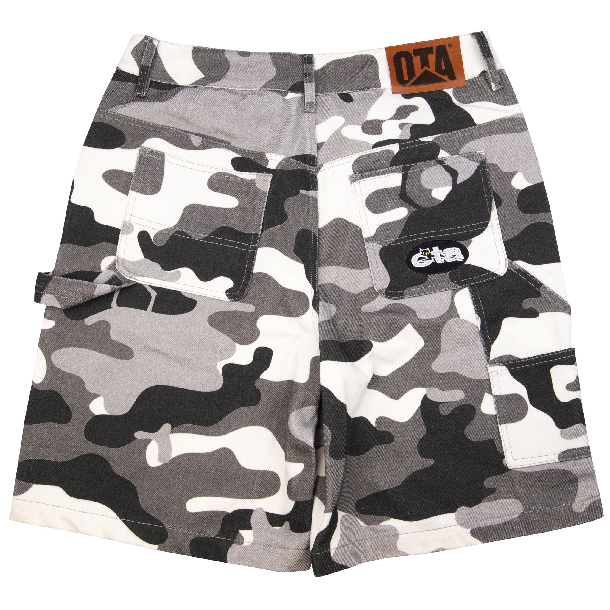 OTA Arctic Camo Black Cat Omen Denim Work Shorts