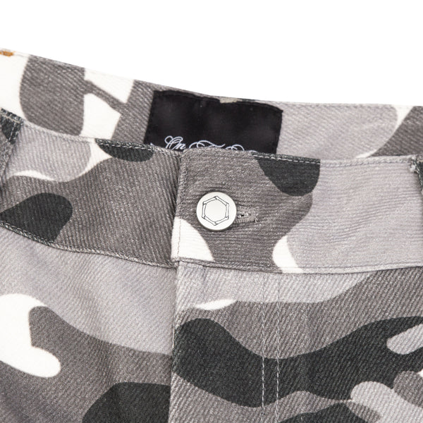 OTA Arctic Camo Black Cat Omen Denim Work Shorts