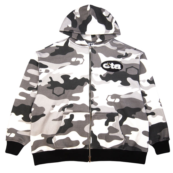 OTA Arctic Camo Black Cat Omen Zip Up