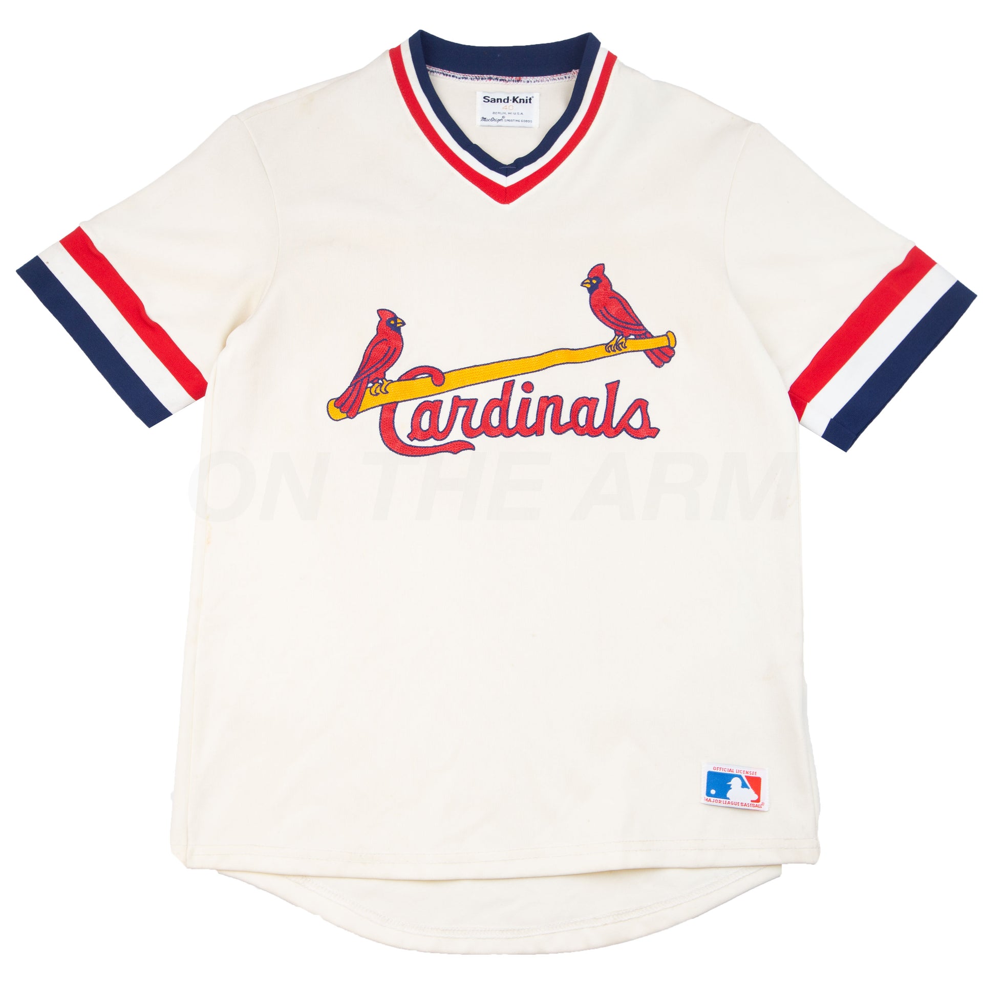 Vintage Cream Arizona Cardinals Chainstitch Jersey Top (1990's)