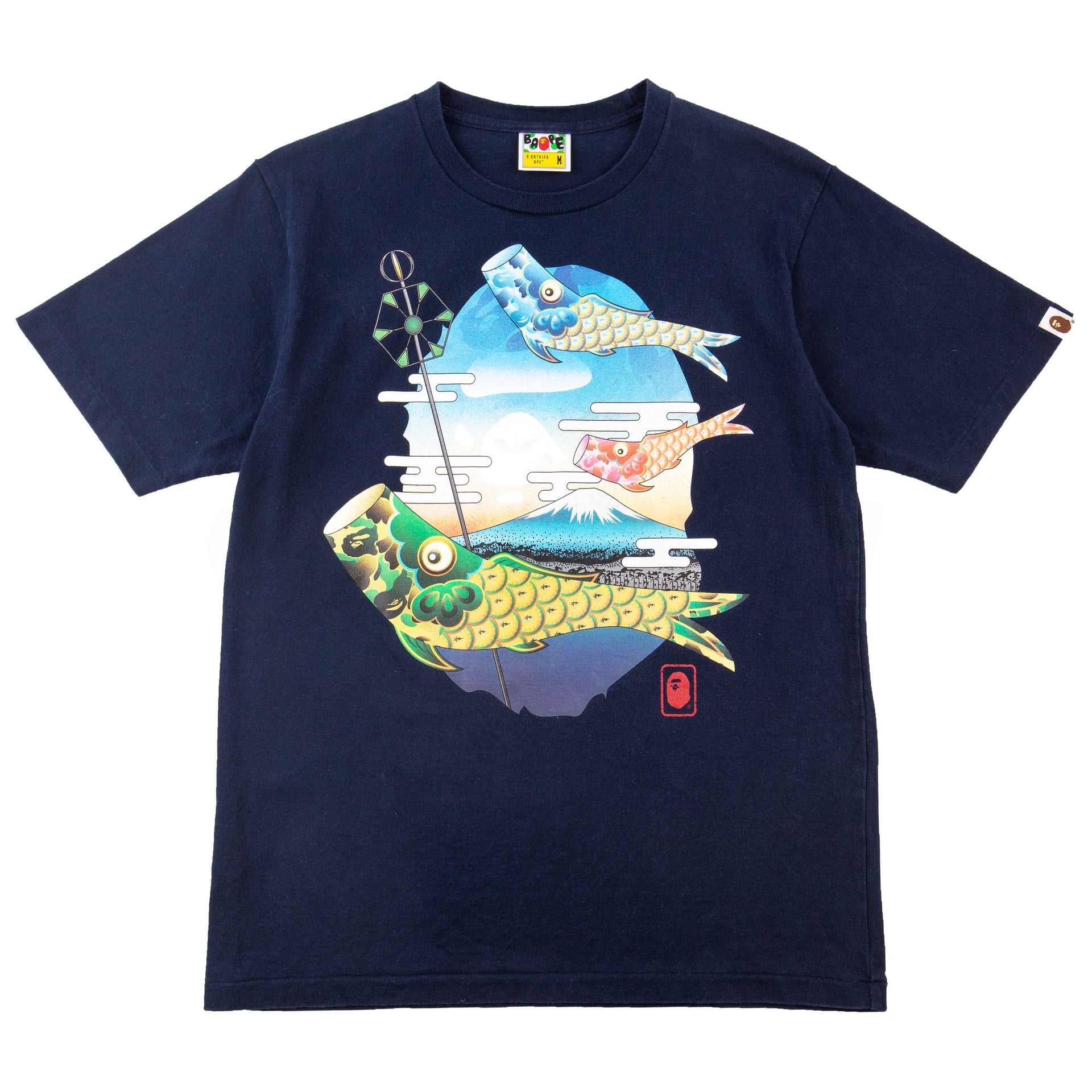 Bape Navy Carp Festival Ape Head Tee PRE-OWNED