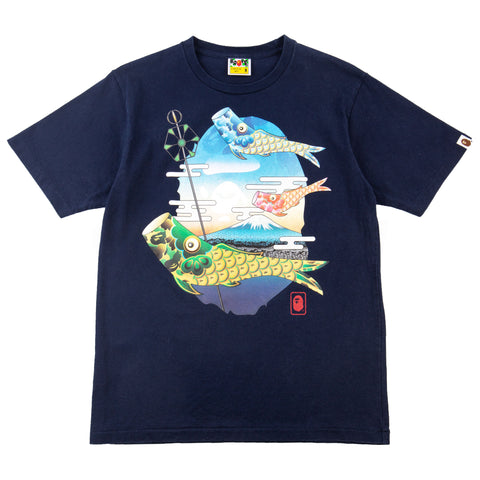 Bape Navy Carp Festival Ape Head Tee PRE-OWNED