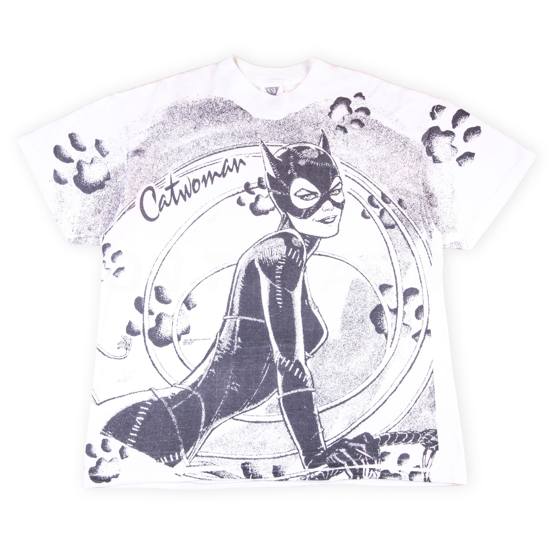 Vintage White Catwoman All Over Print Tee (1992)