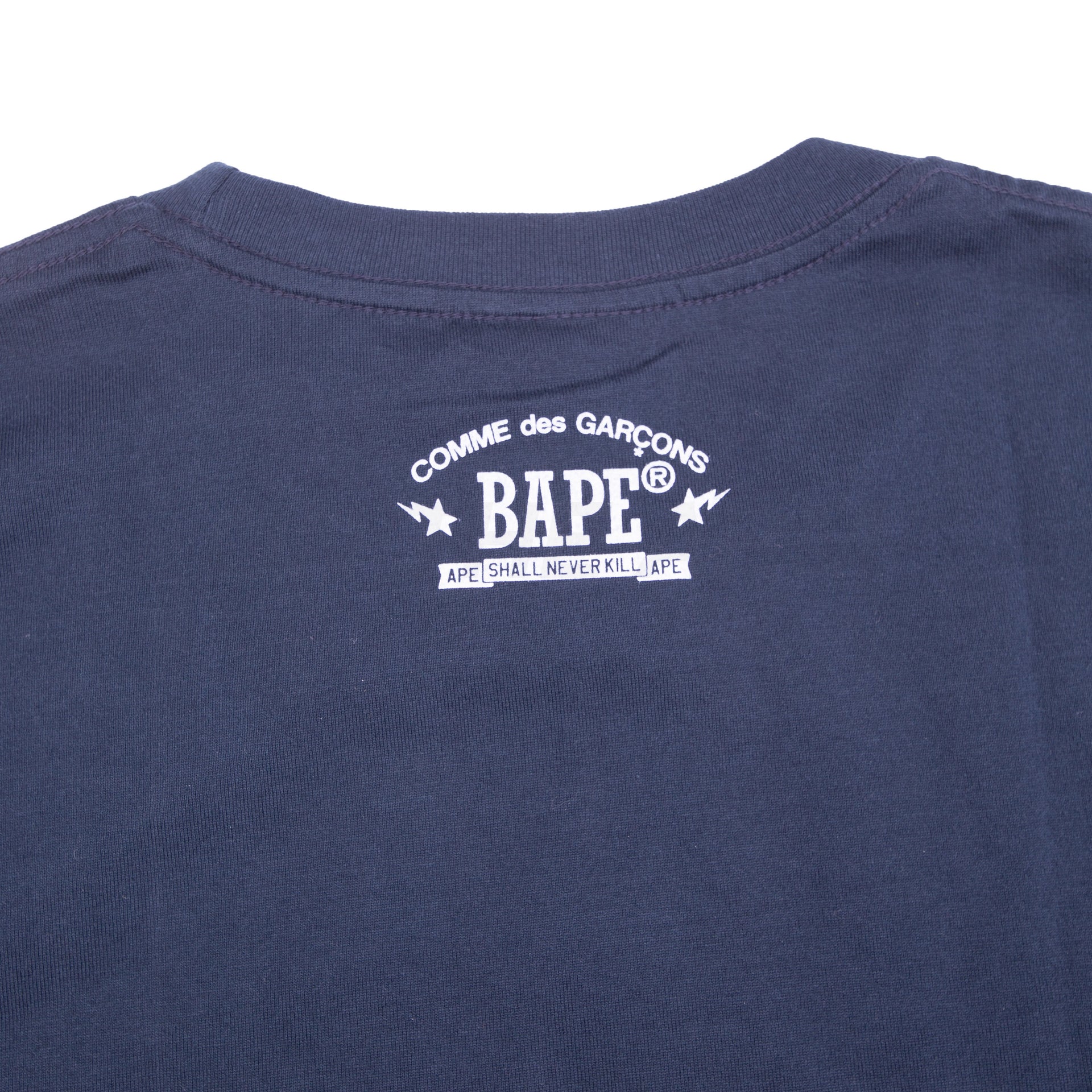 Bape Navy CDG Osaka Exclusive College Tee