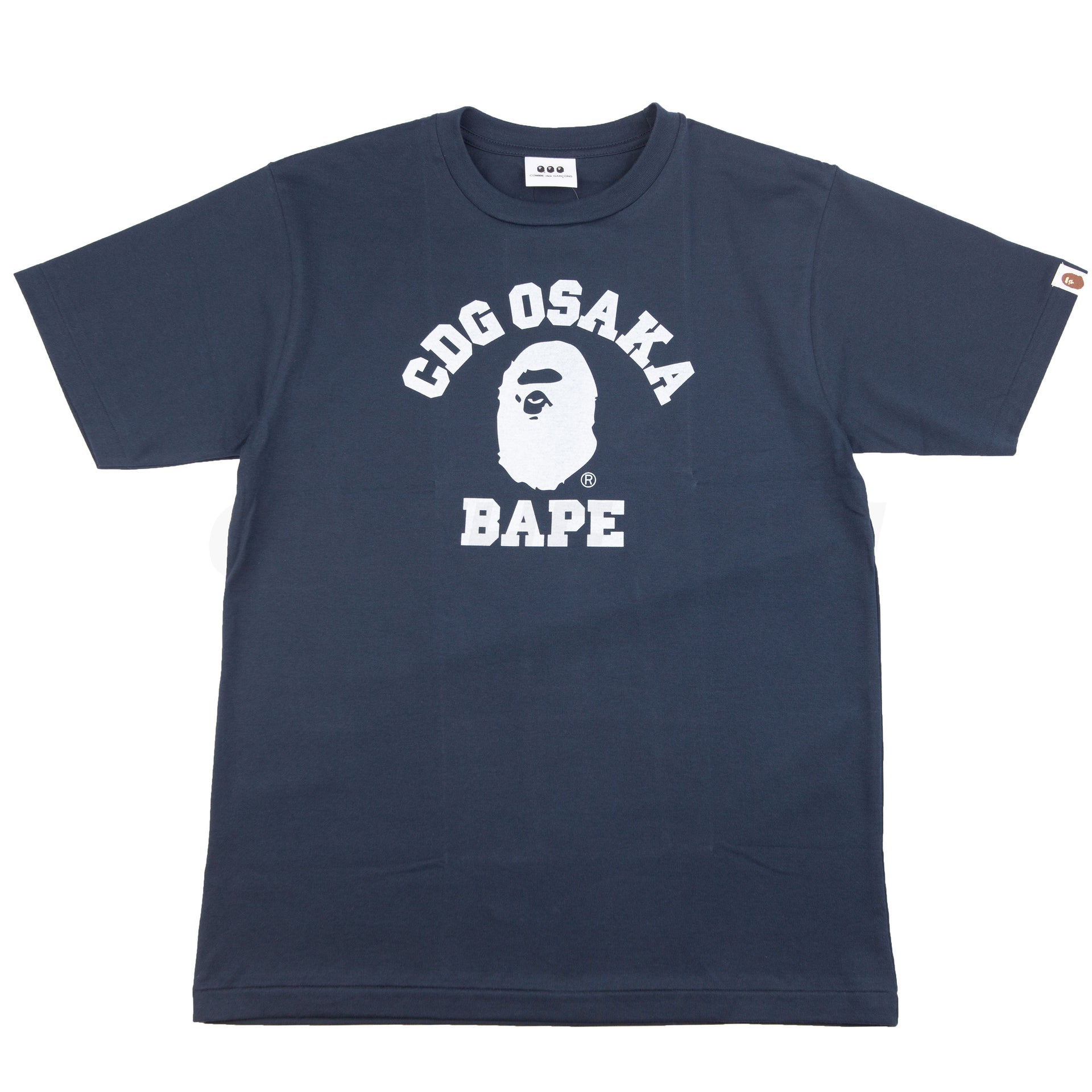 Bape Navy CDG Osaka Exclusive College Tee