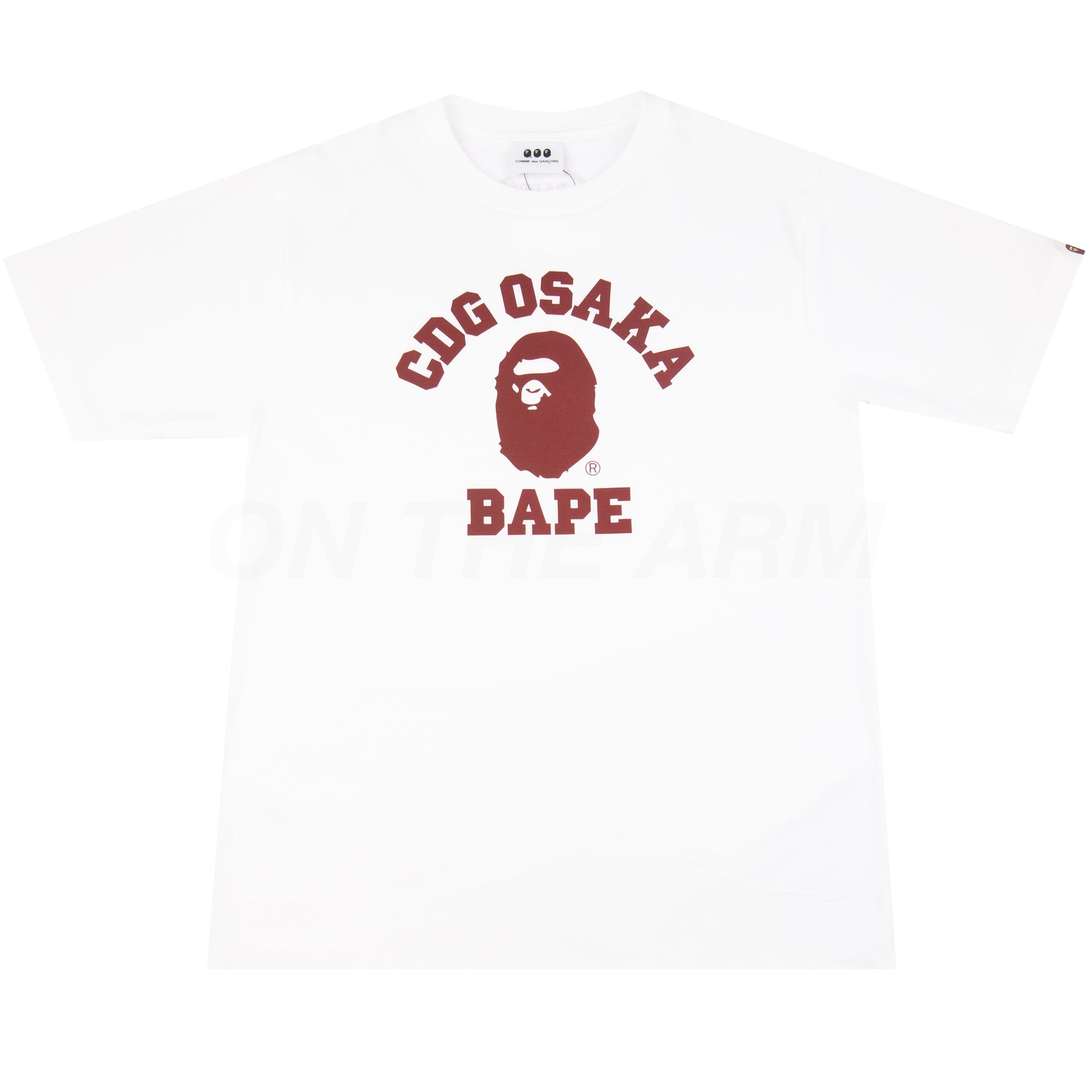 Bape White CDG Osaka Exclusive College Tee
