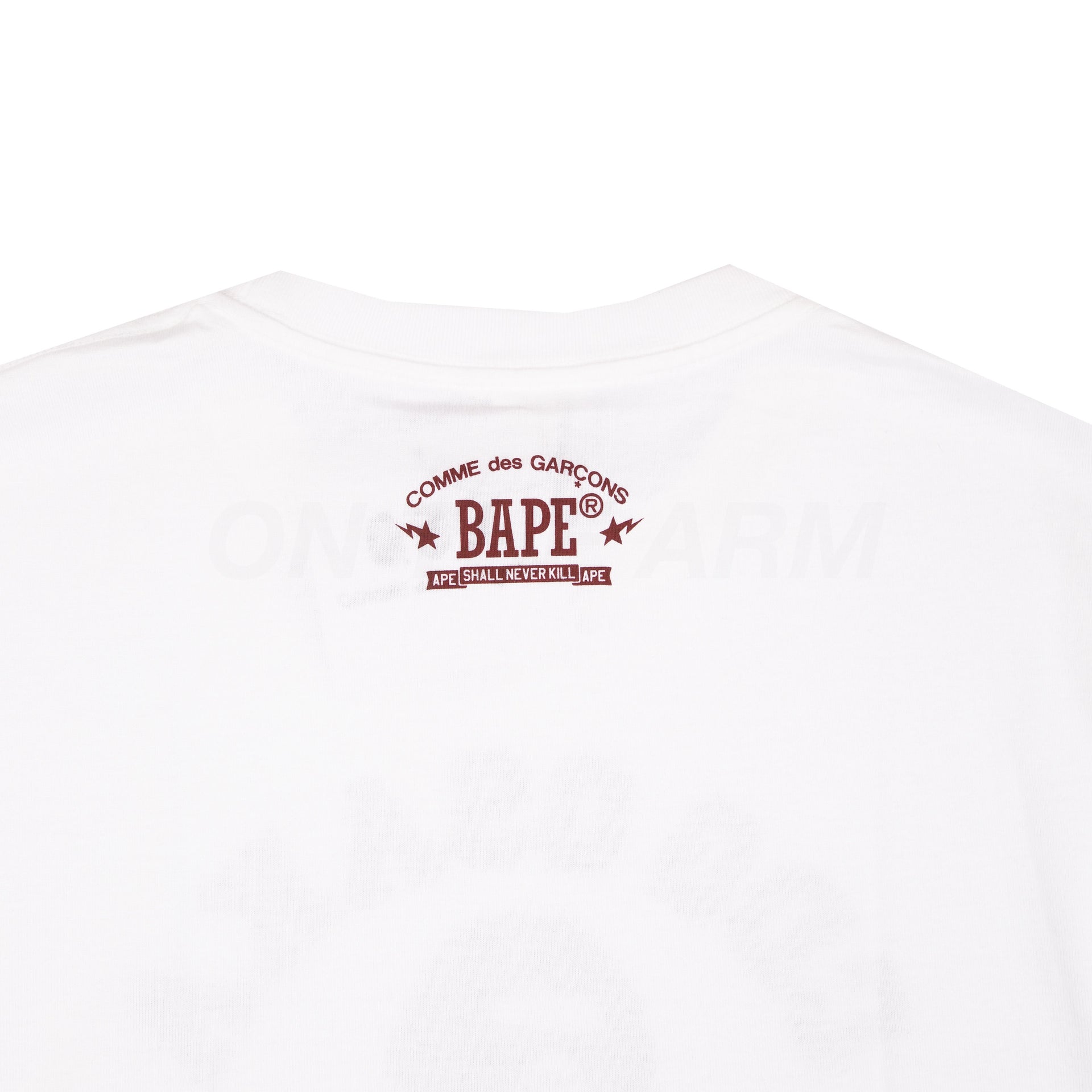 Bape White CDG Osaka Exclusive College Tee