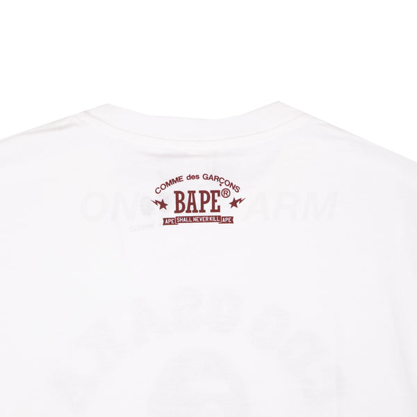 Bape White CDG Osaka Exclusive College Tee