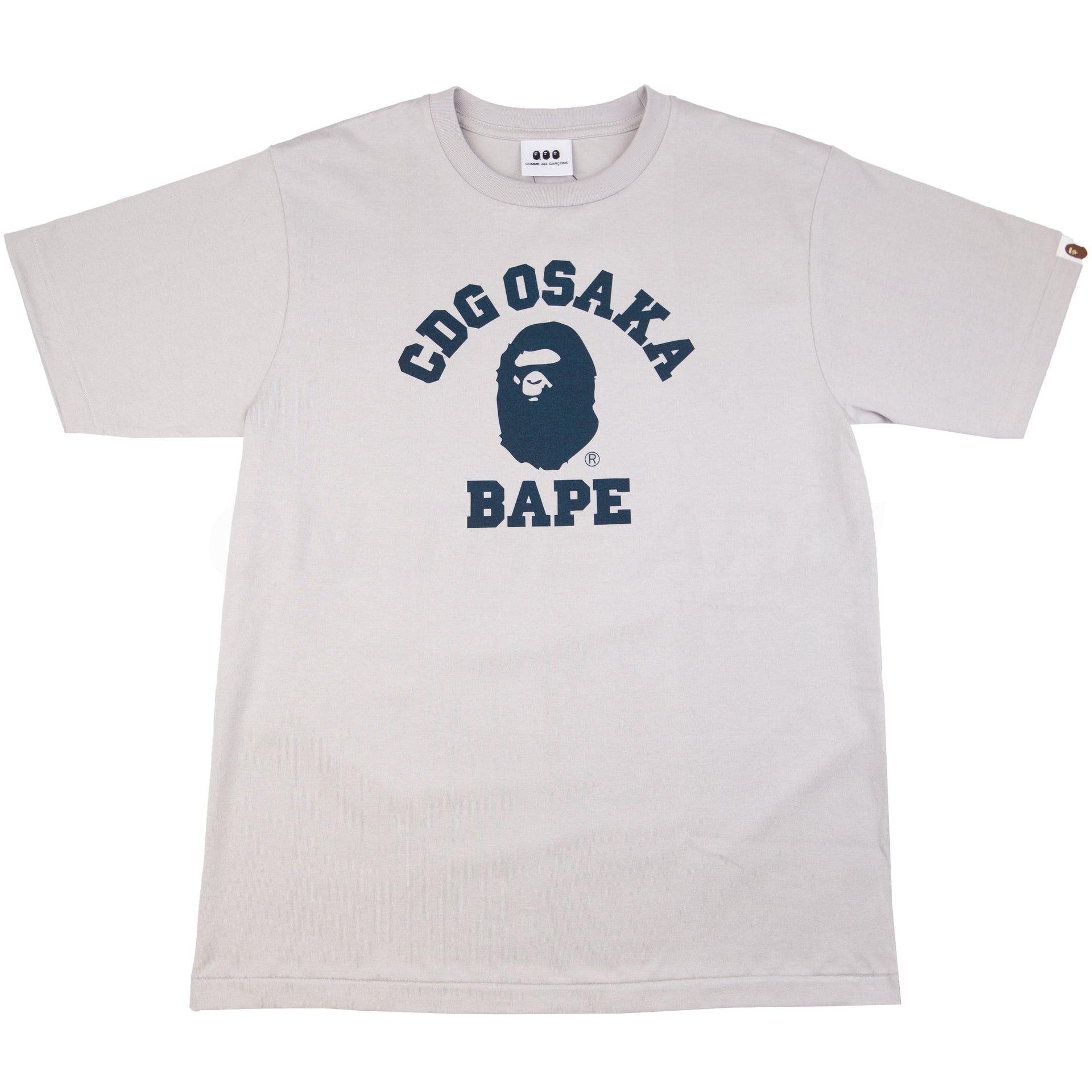 Bape Grey CDG Osaka Exclusive College Tee