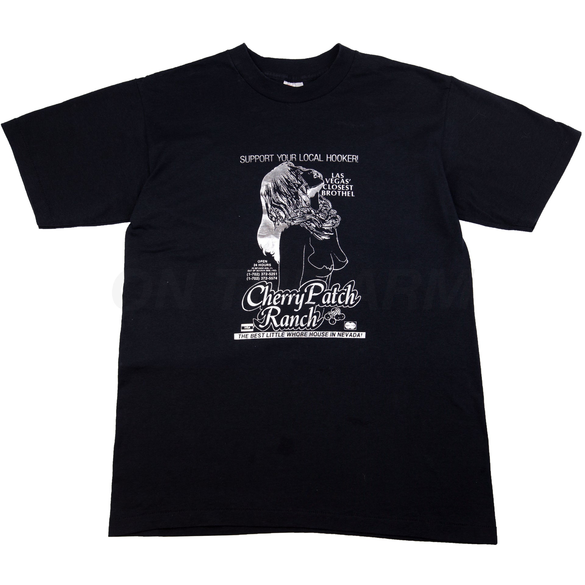 Vintage Black Las Vegas Cherry Patch Ranch Brothel Tee (1980's)