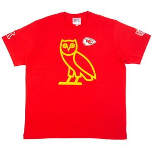 OVO Red Kansas City Chiefs Owl Tee