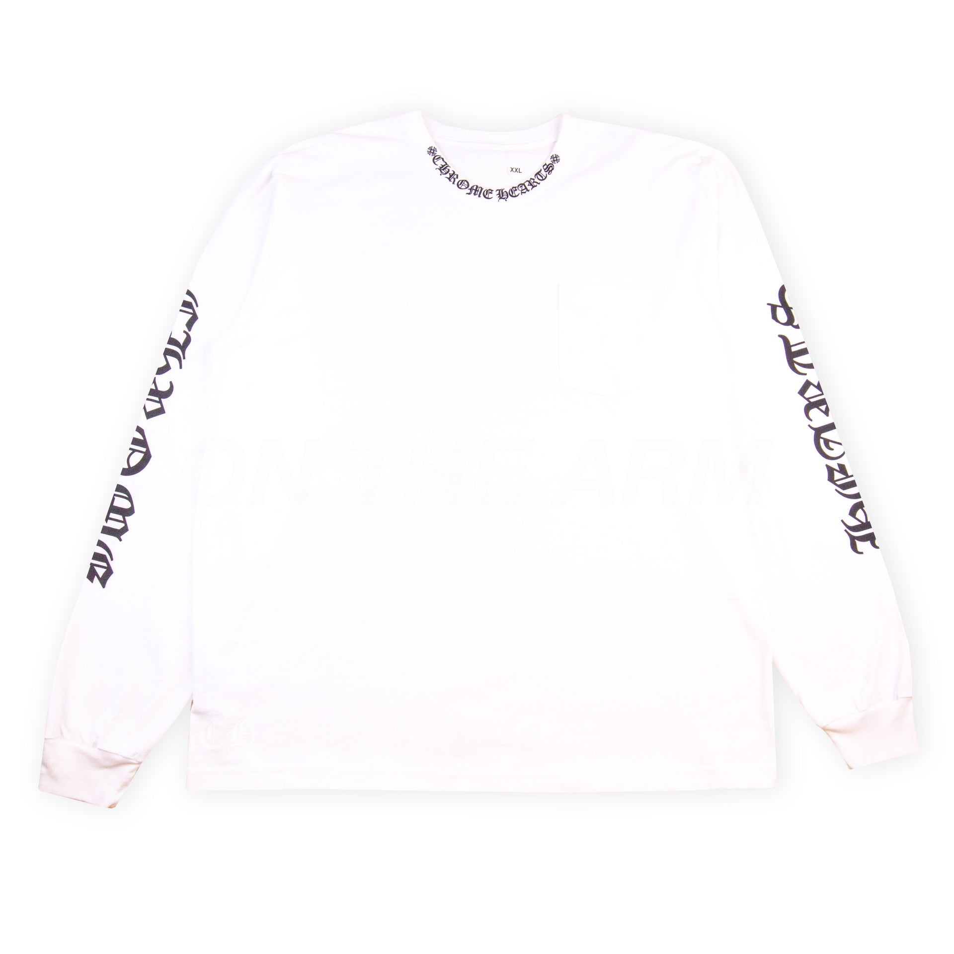 Chrome Hearts White Chrome Hearts Neck Logo Pocket L/S