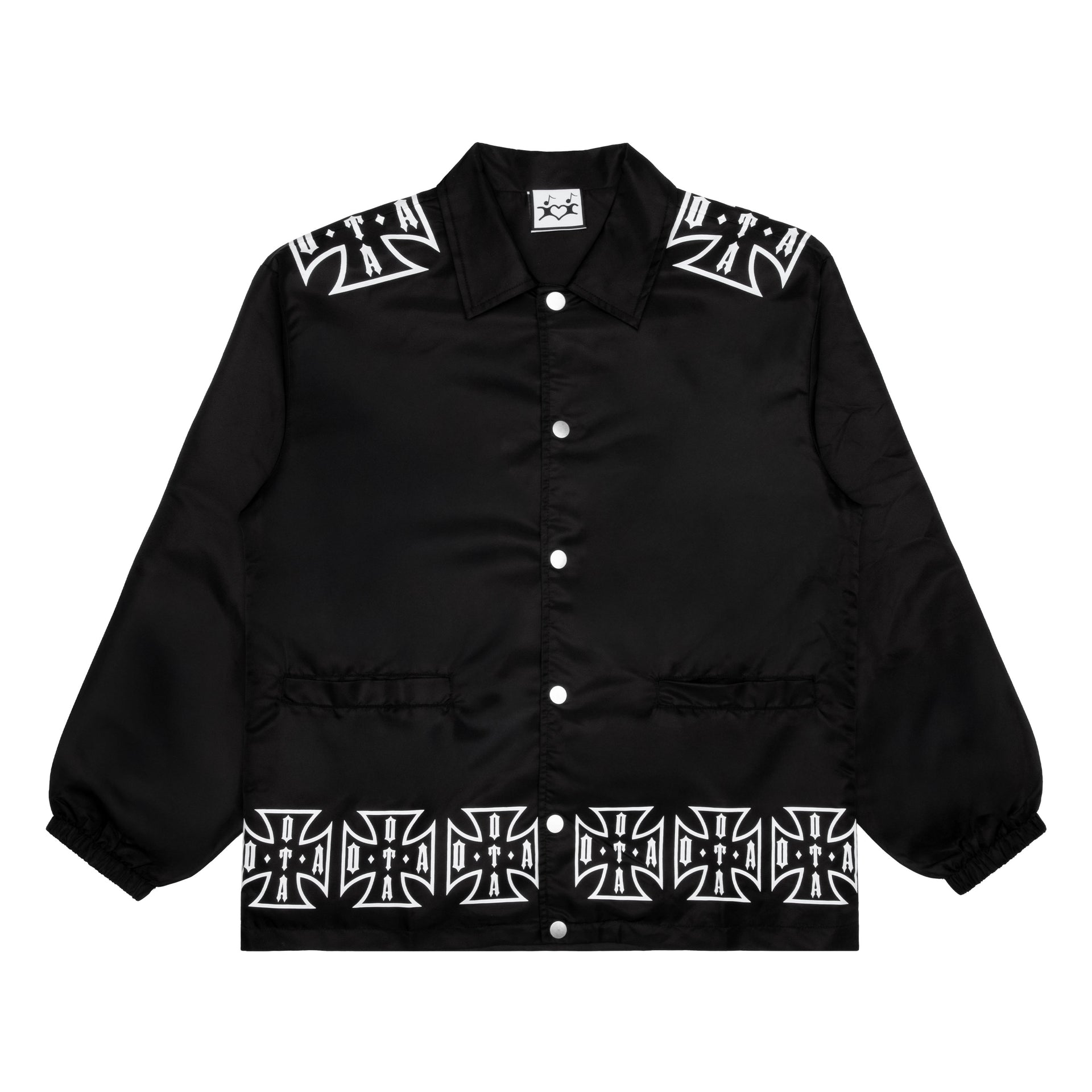 OTA Black Iron Cross Nylon Work Jacket