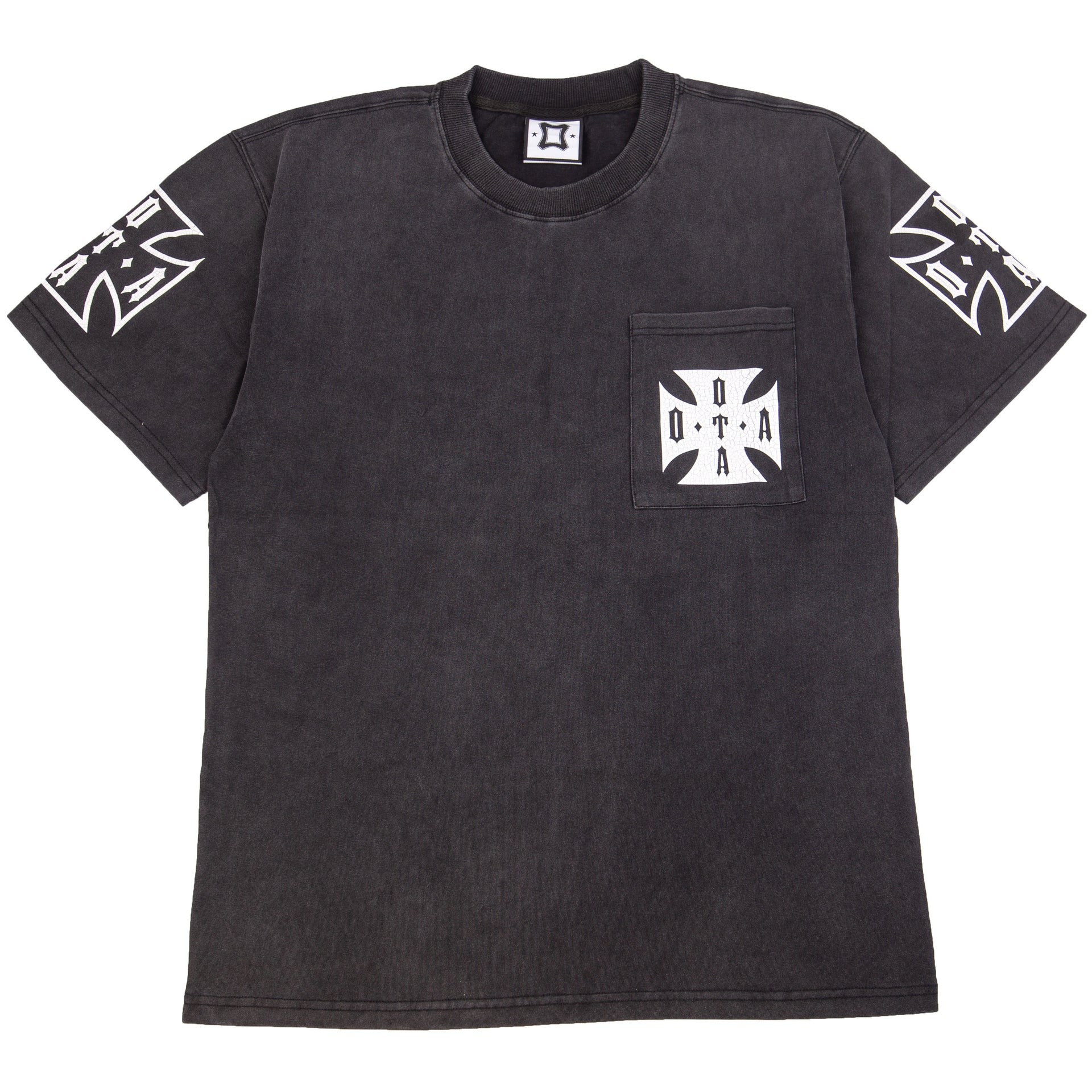 OTA Washed Black Iron Cross Pocket Tee