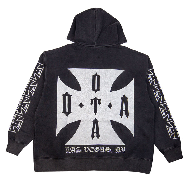 OTA Washed Black Choppa Zip Up Hoodie