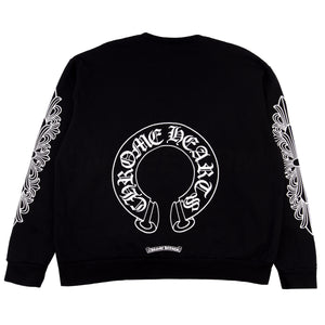 Chrome Hearts Black Horseshoe Crew PRE-OWNED