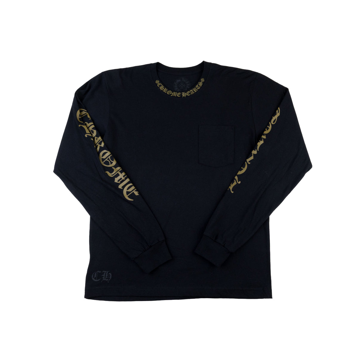 Chrome Hearts Black/Olive Neck Logo L/S