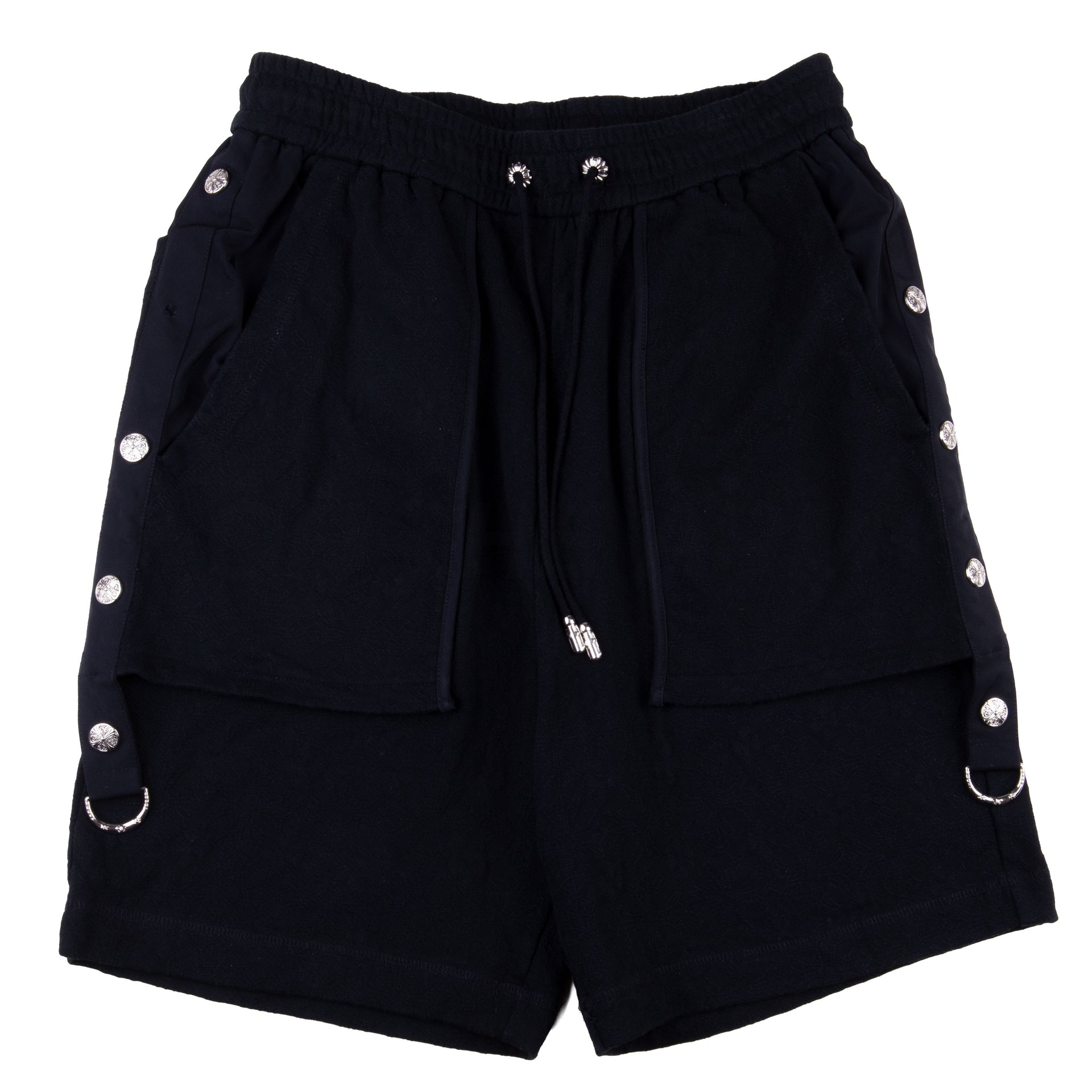 Chrome Hearts Black Jacquard Cross Embellished Shorts PRE-OWNED