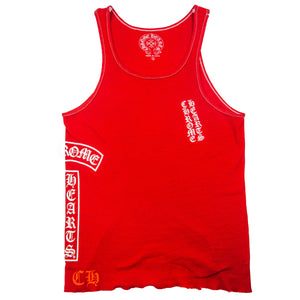 Chrome Hearts Red Tank Top PRE-OWNED