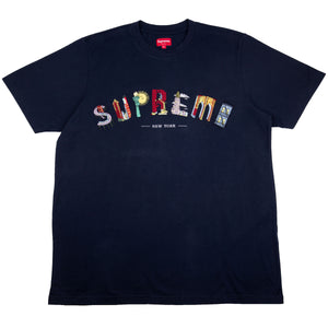 Supreme Navy Cities Arc Logo Tee PRE-OWNED