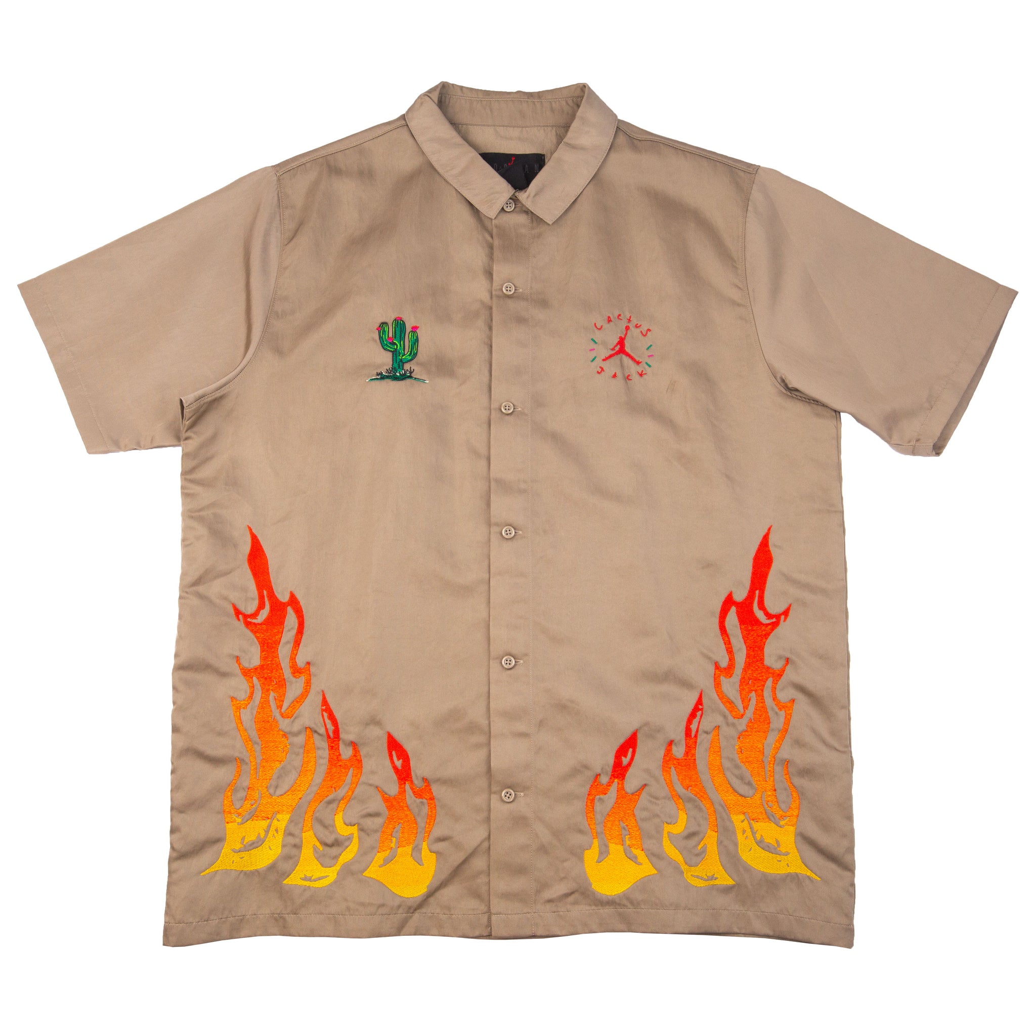 Travis Scott Khaki Jordan Shirt PRE-OWNED
