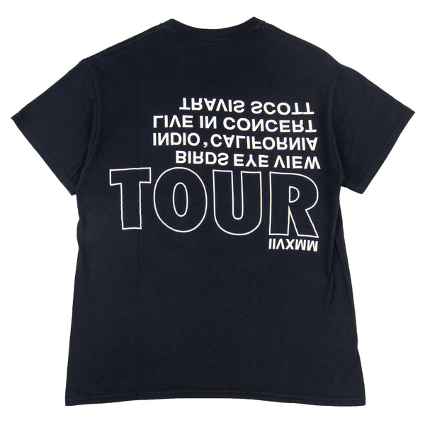 Travis Scott Black Birds Eye View Tour Coachella Tee PRE-OWNED