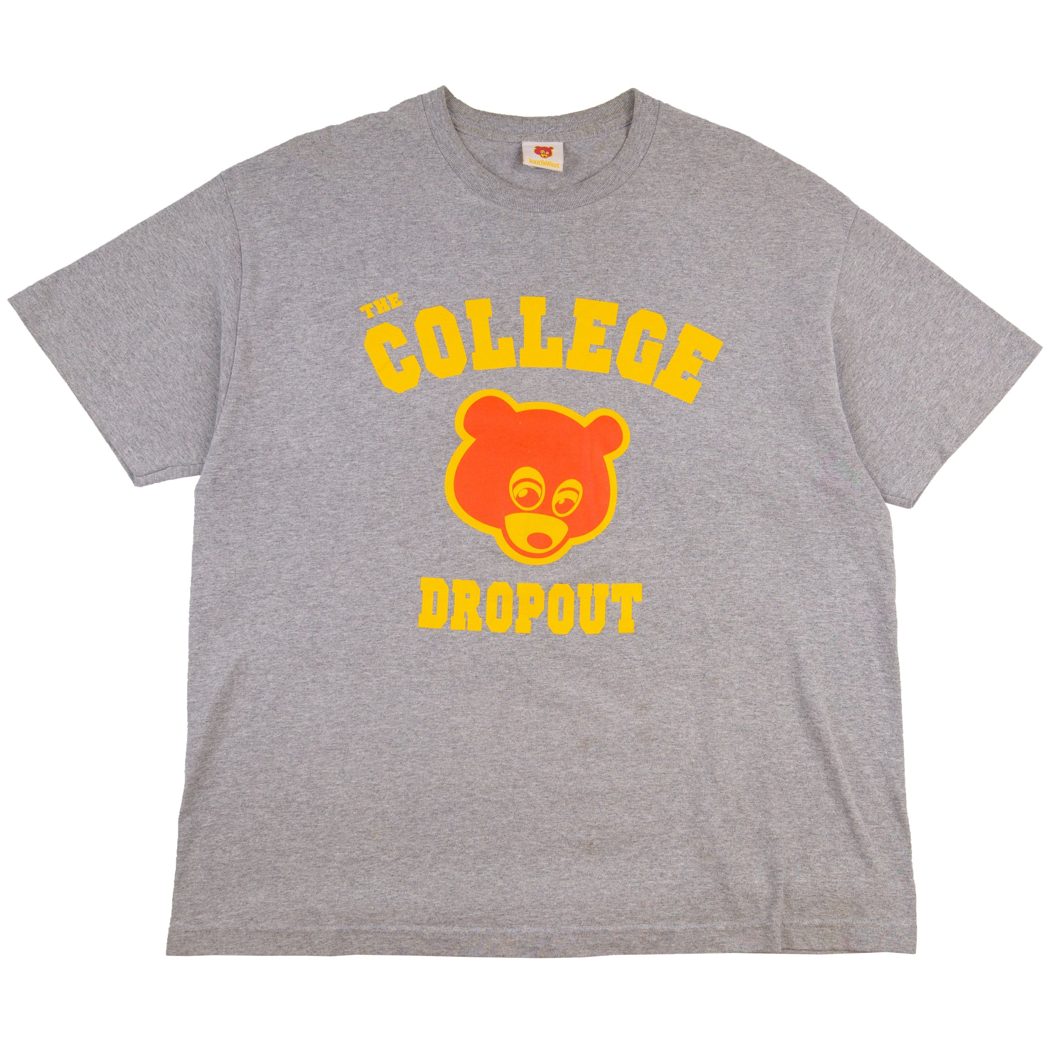 Vintage Grey Kanye West College Dropout Bear Tee (2000's)