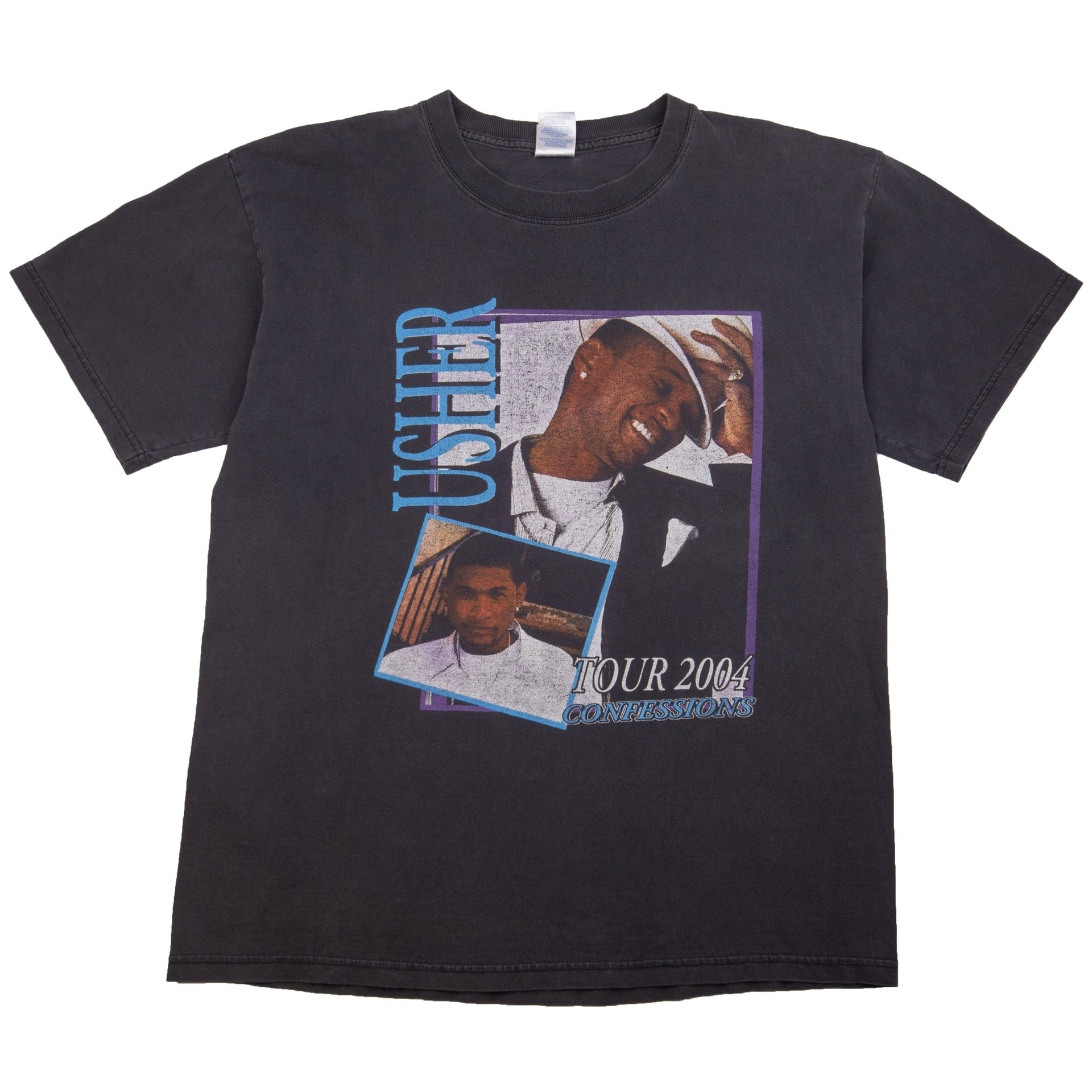 Vintage Black Usher & Kanye West Confessions Tour Tee (2004)