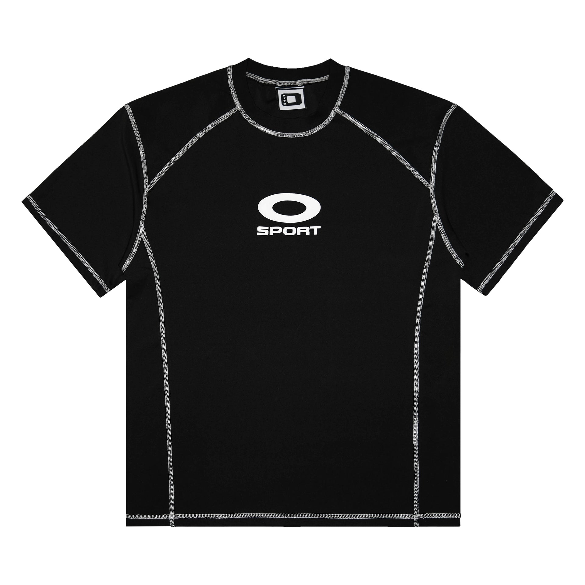 OTA Black Contrast Stitch Optics Sport Warm Up Top