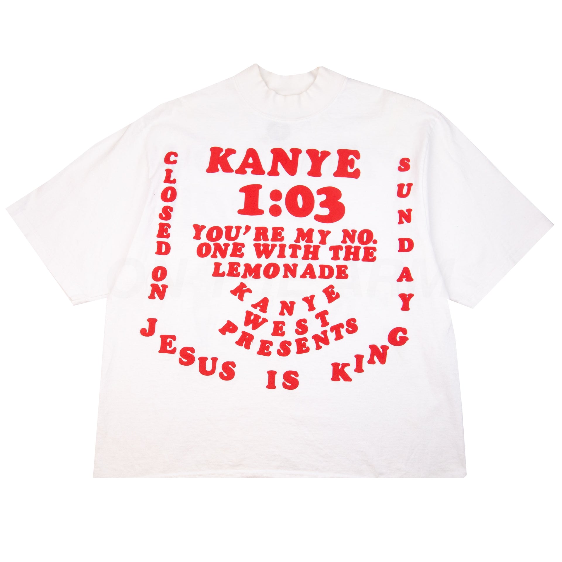 Kanye West White CPFM for Jesus Is King Tee