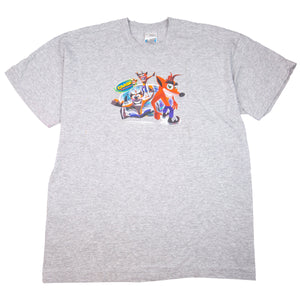 Vintage Grey Crash Bandicoot Promo Tee (2000)