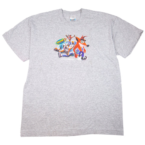 Vintage Grey Crash Bandicoot Promo Tee (2000)