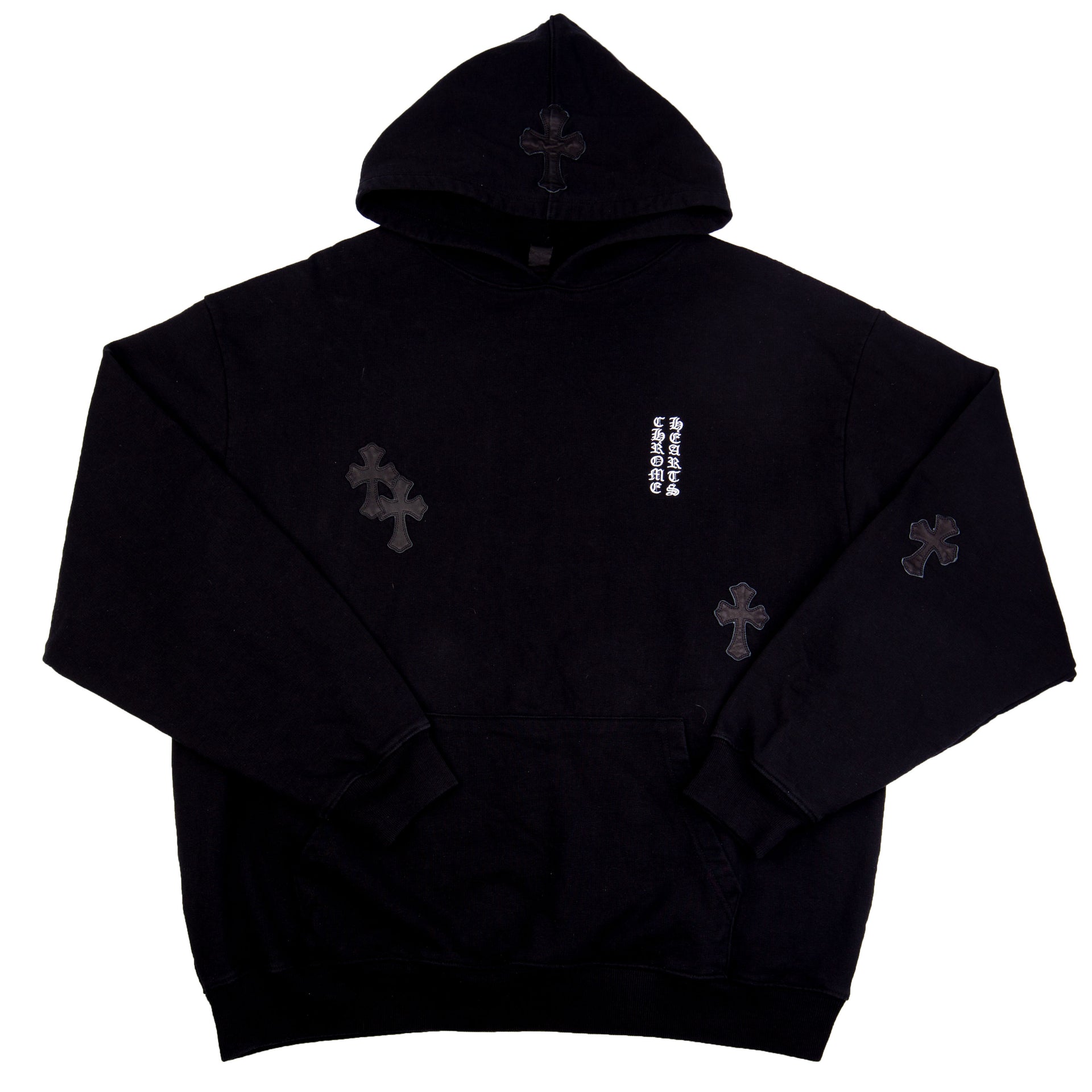 Chrome Hearts Black Cross Patch Hoodie PRE-OWNED