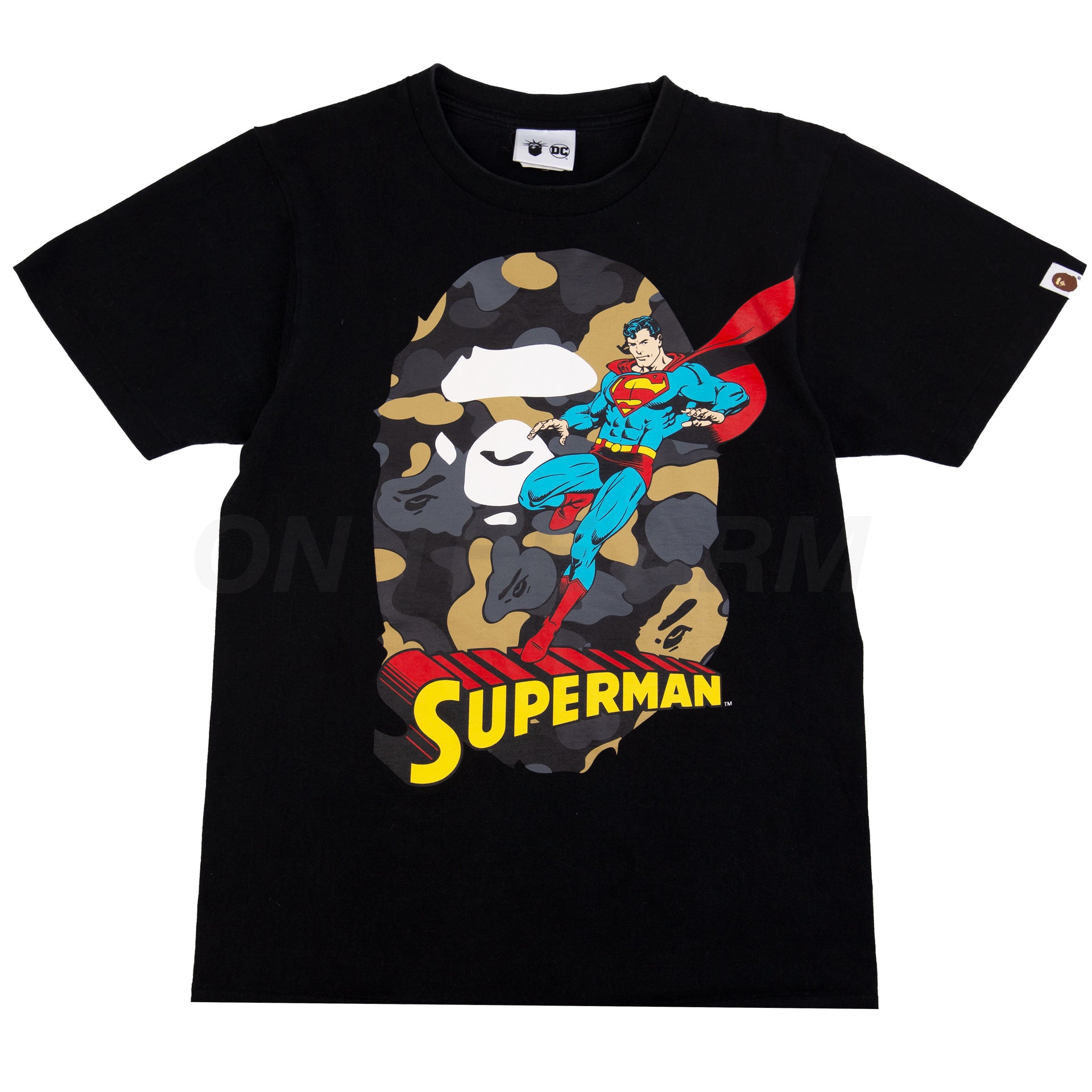 Bape Black DC Comics Superman Ape Head Tee PRE-OWNED