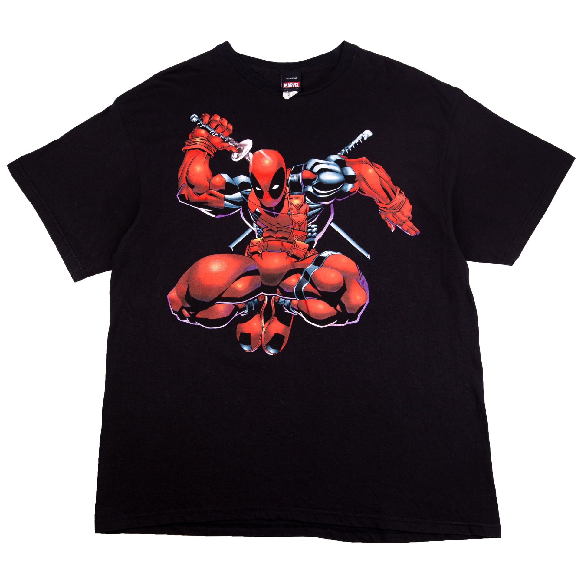 Vintage Black Marvel Deadpool Tee (2000's)