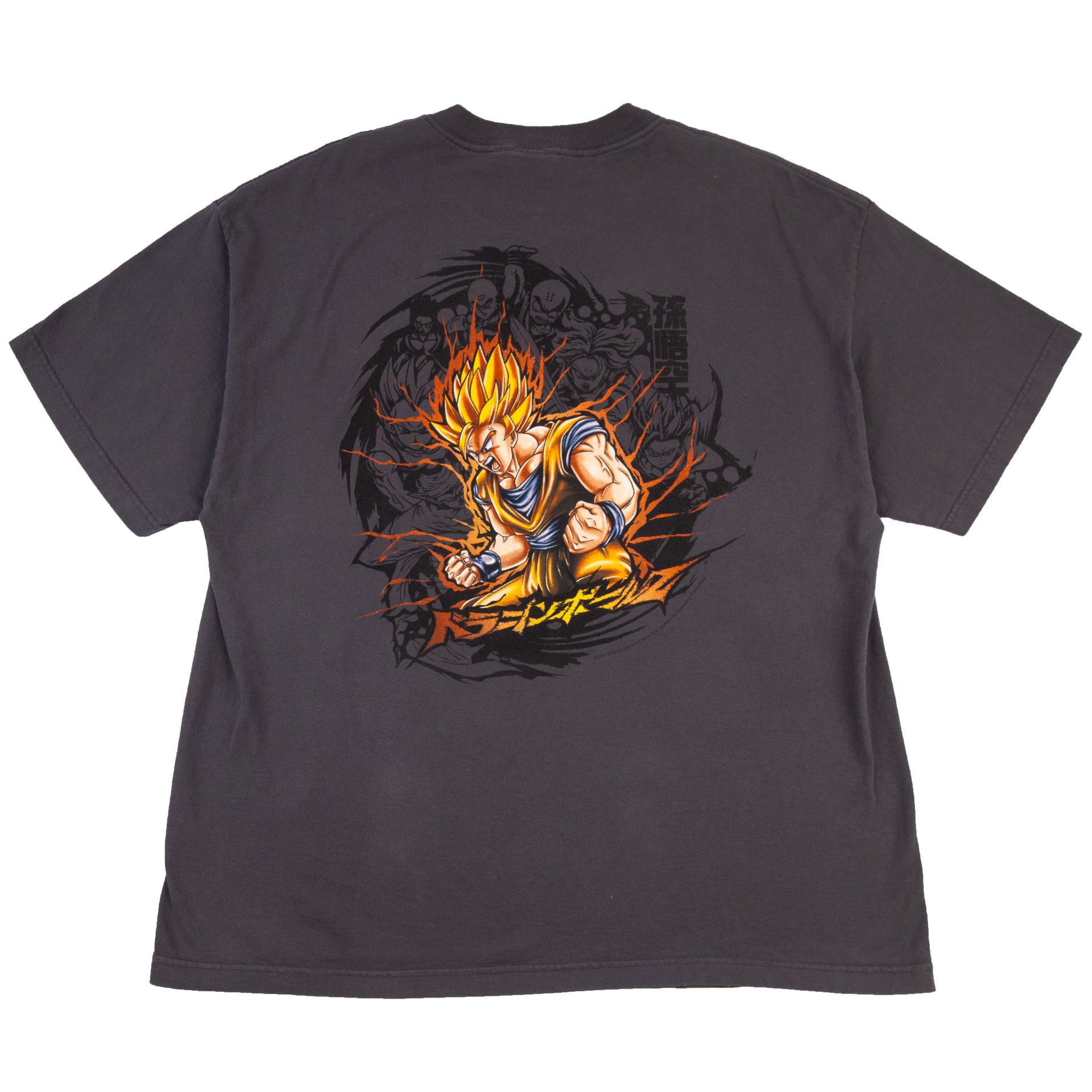 Vintage Dark Grey Dragon Ball Z Super Saiyan Goku Tee (2000's)