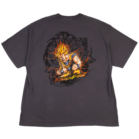Vintage Dark Grey Dragon Ball Z Super Saiyan Goku Tee (2000's)