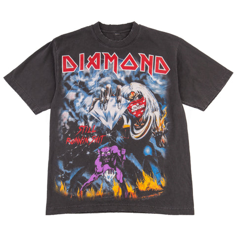 Diamond Supply Co. Washed Black Diva in the USA Iron Maiden Tee PRE-OWNED